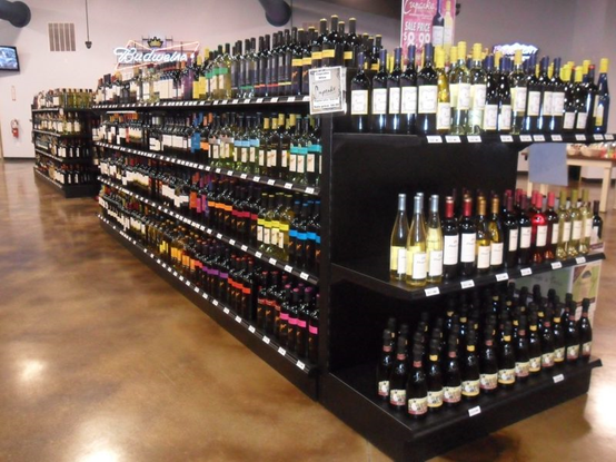 click to the detail liquor shelving