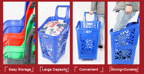 Plastic shopping basket