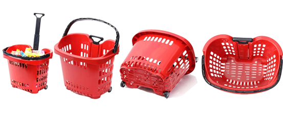 Plastic shopping basket