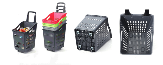 Plastic shopping basket