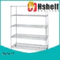 Hshelf adjustable level chrome wire shelving unit directly sale for retail shops