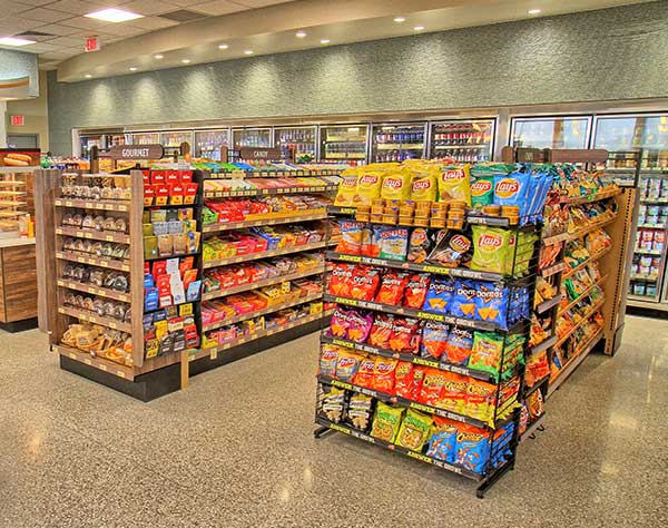 convenience store shelf