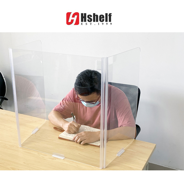 folding sneeze guard shield for student desk