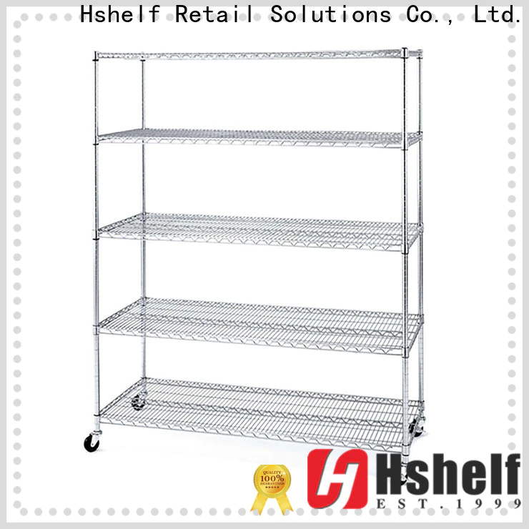 Hshelf adjustable level stainless steel wire shelves series for home use