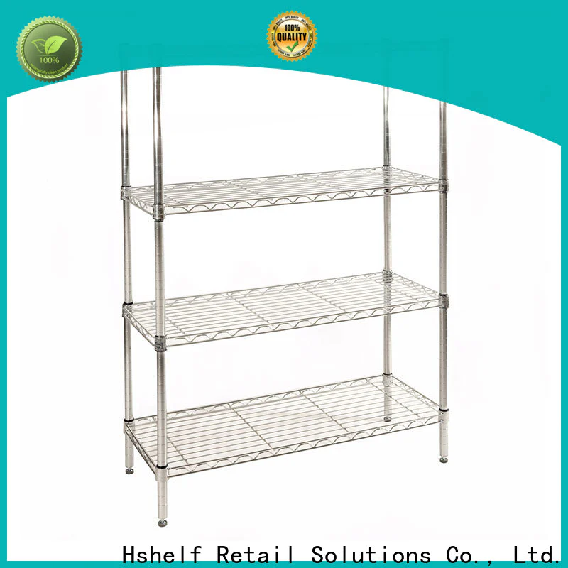 Hshelf adjustable level chrome wire shelving unit directly sale for DIY store